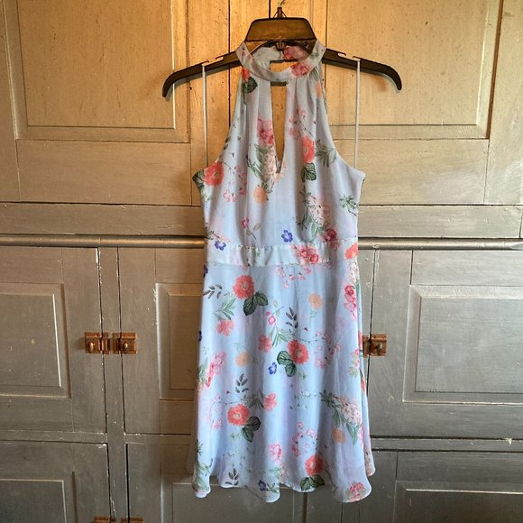 Express Dresses & Skirts - COPY - Light Blue Express dress floral size 0